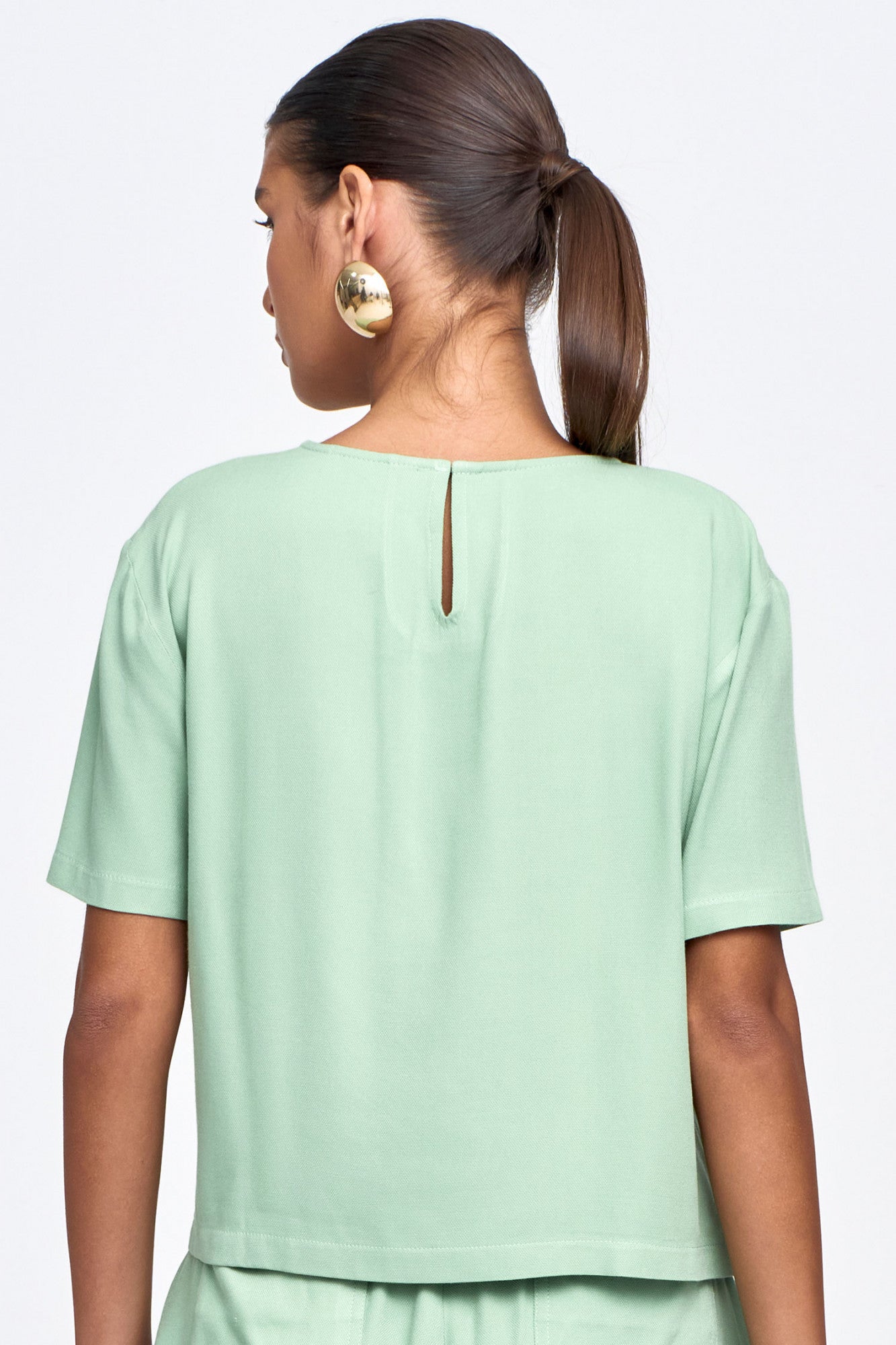 Blusa Viscose Piquet Verde