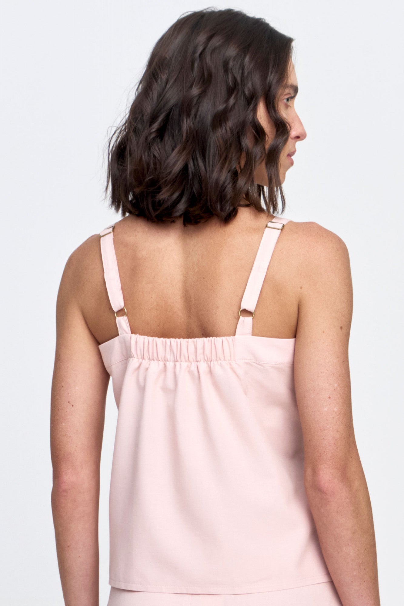 Regata Viscose Mista detalhe Rebite Rosa
