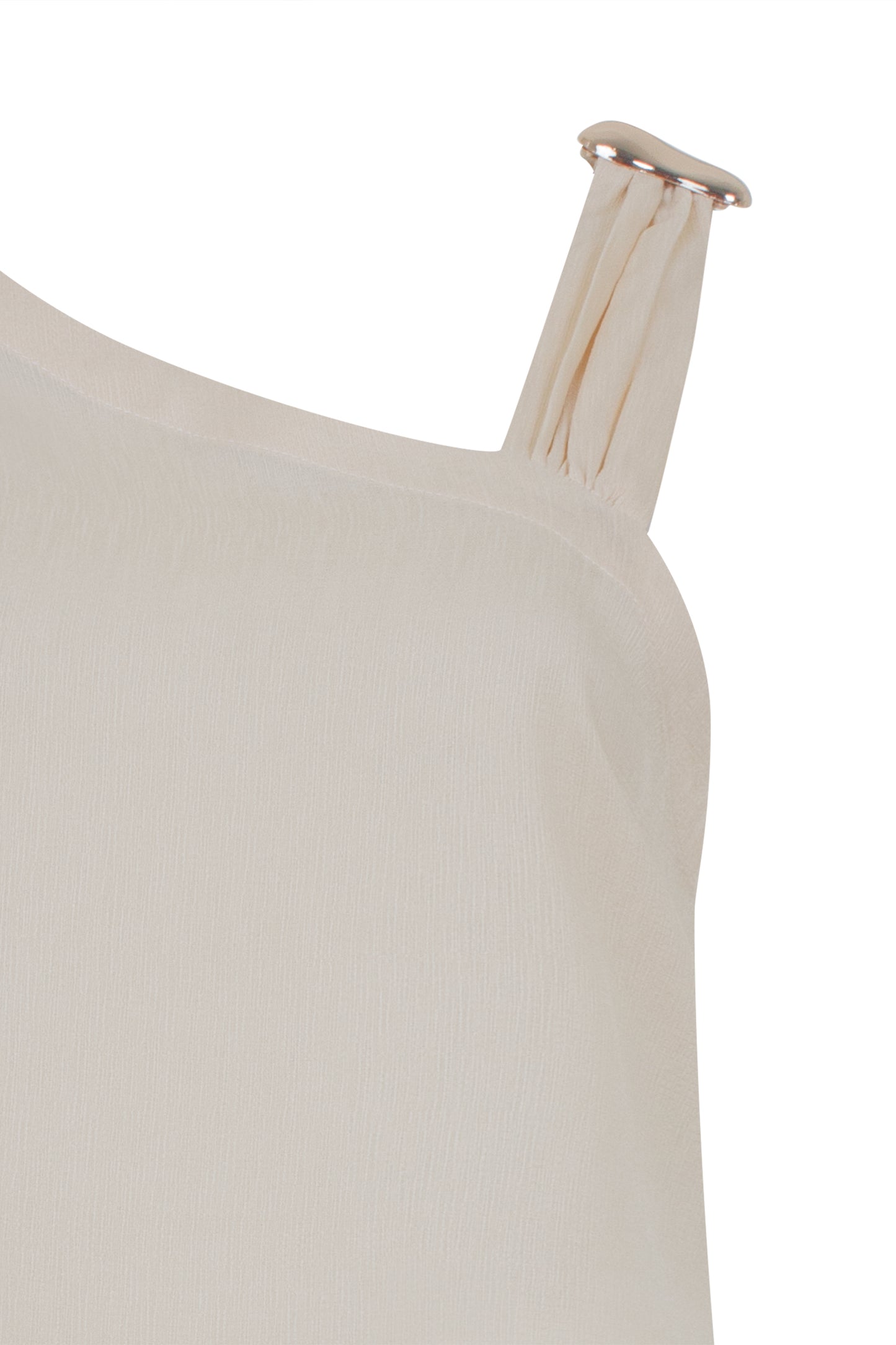 BLUSA CREPE TEXTURIZADO ALÇA ASSIMÉTRICA