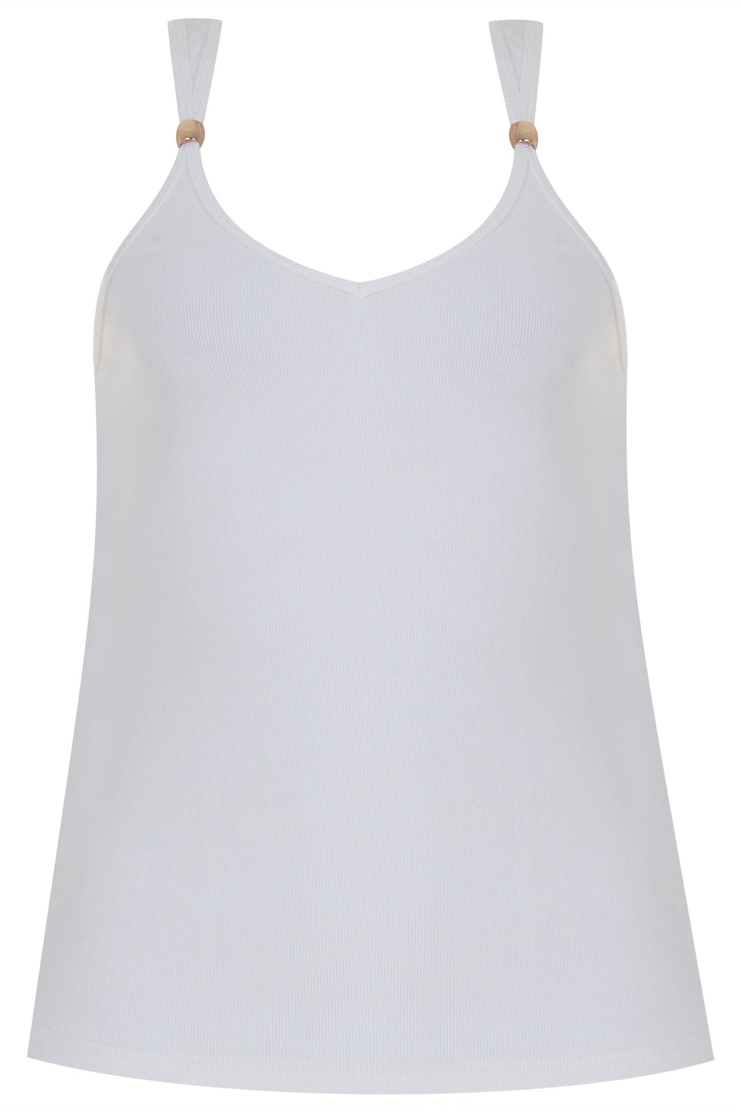 REGATA MALHA RIB C/DETALHE PONTEIRAS NA ALÇA