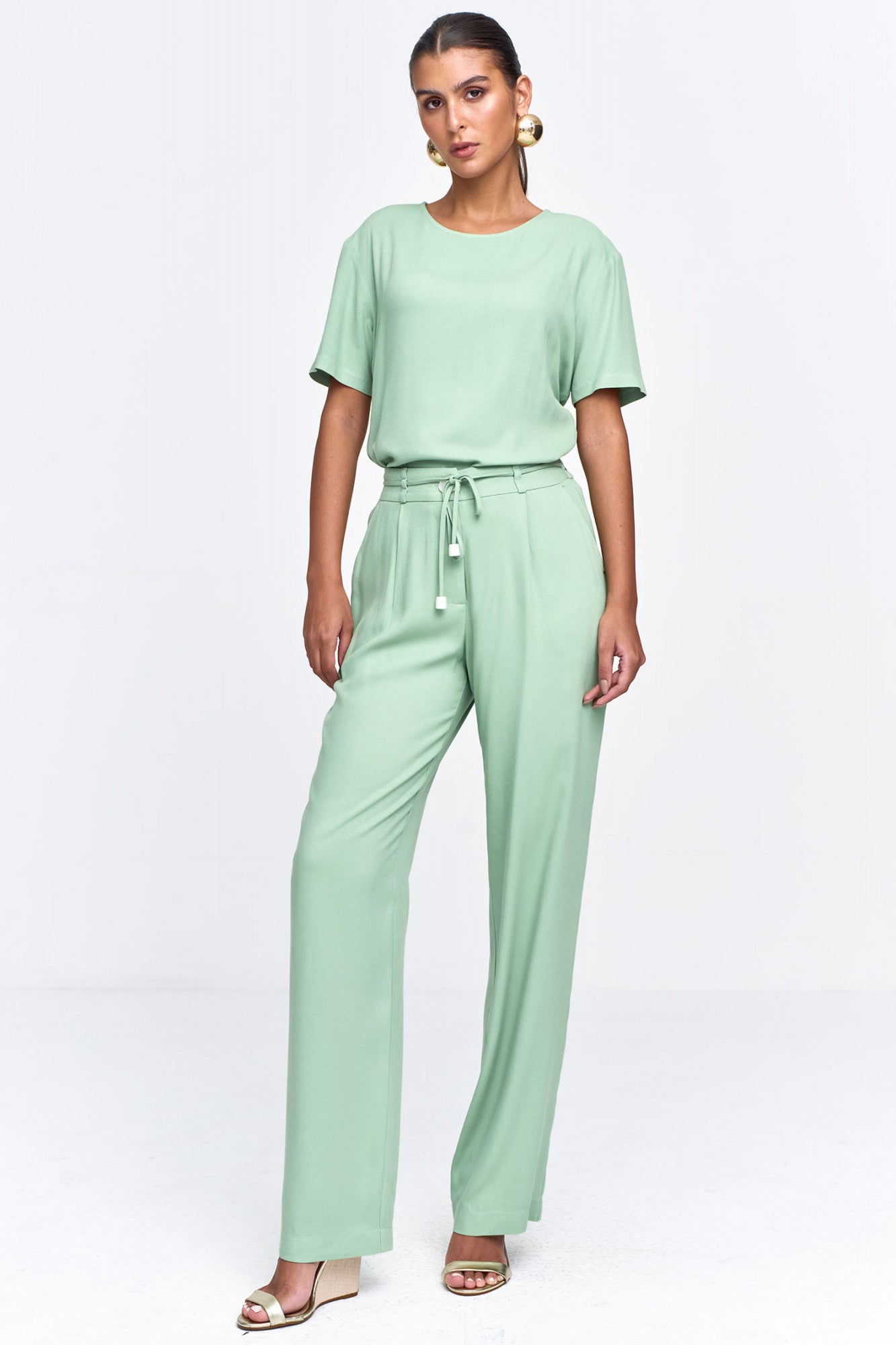 Blusa Viscose Piquet Verde