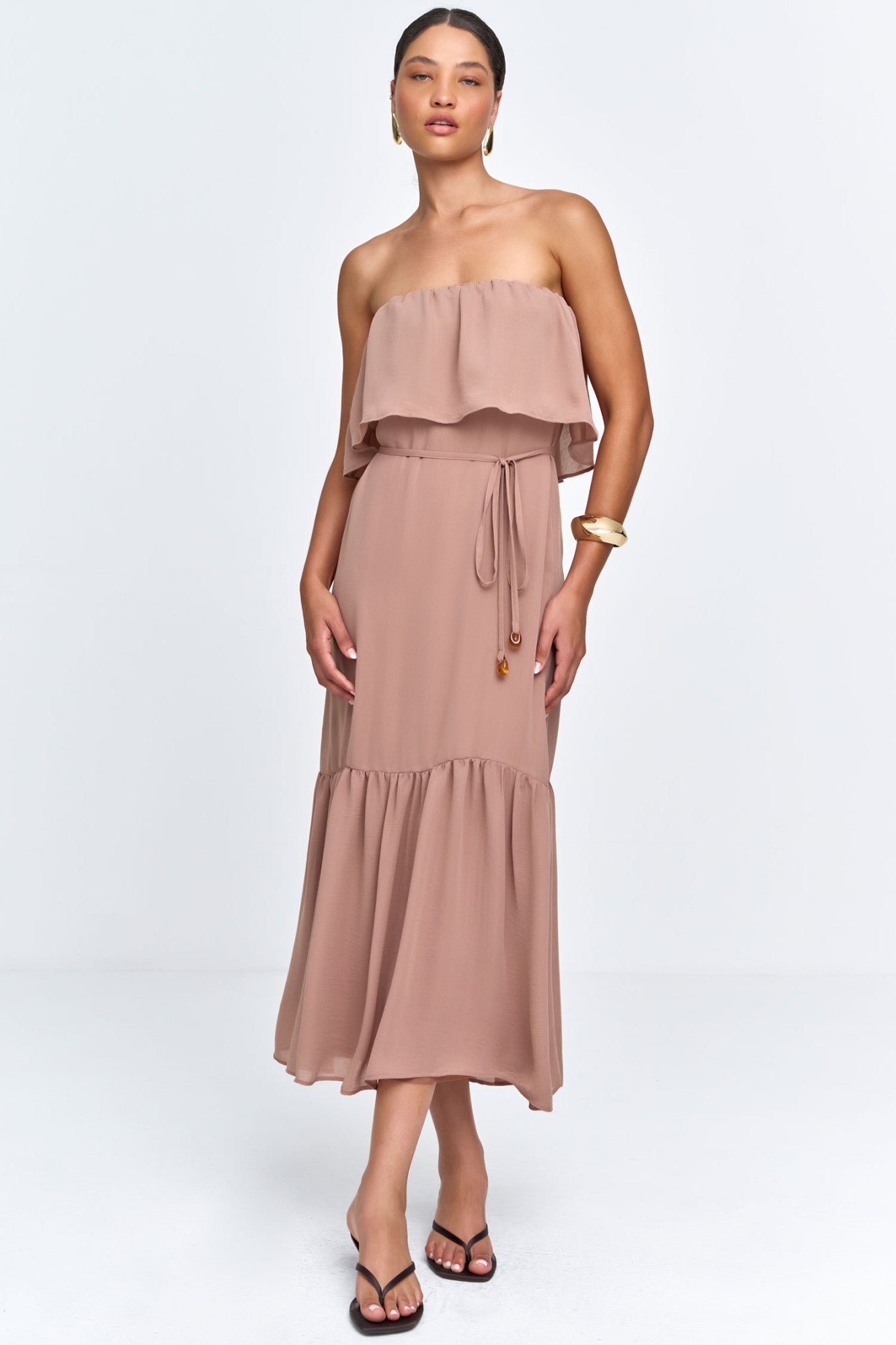 Vestido Chiffon Mocha