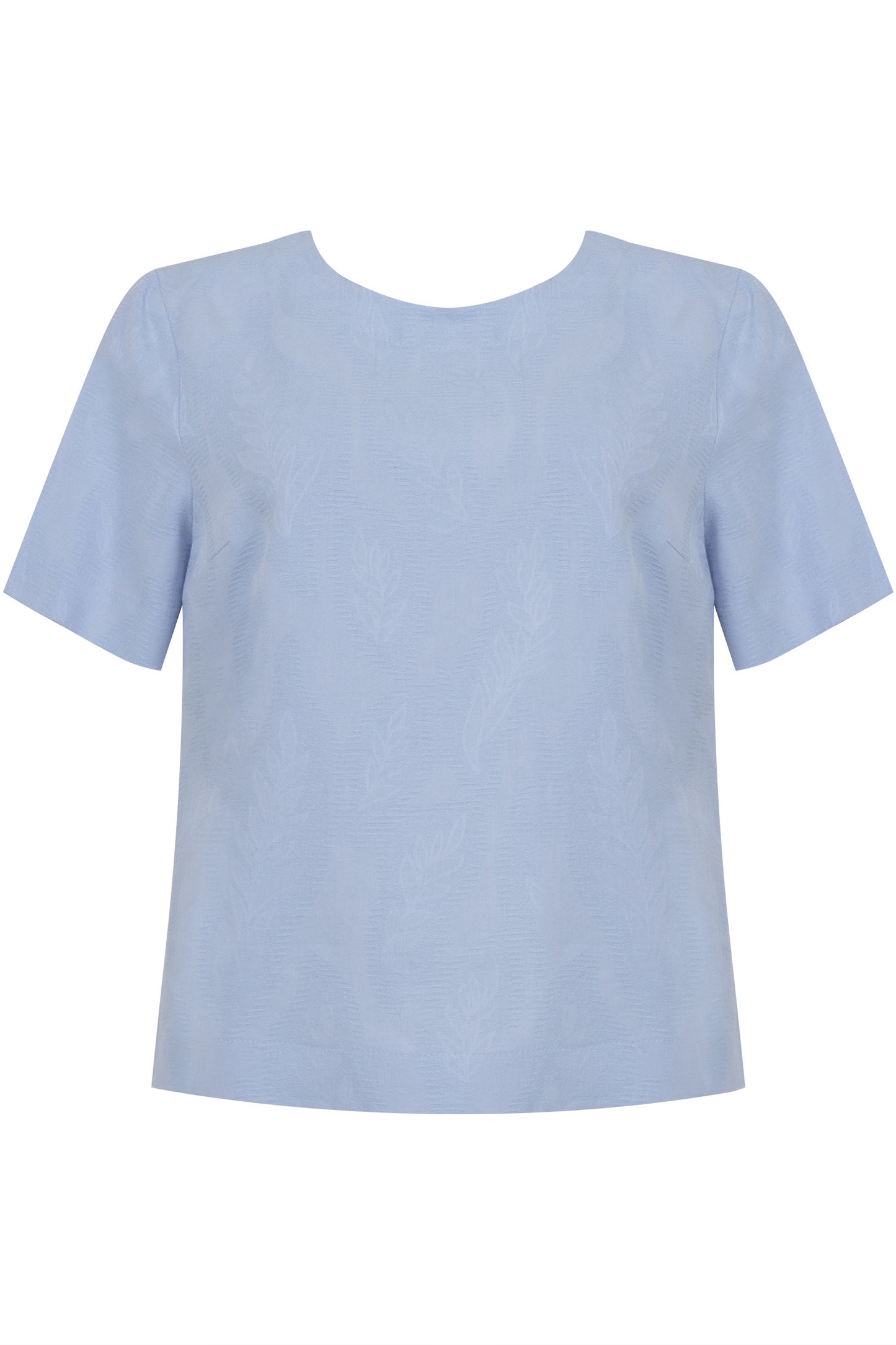 Blusa Viscolinho Jacquard Azul