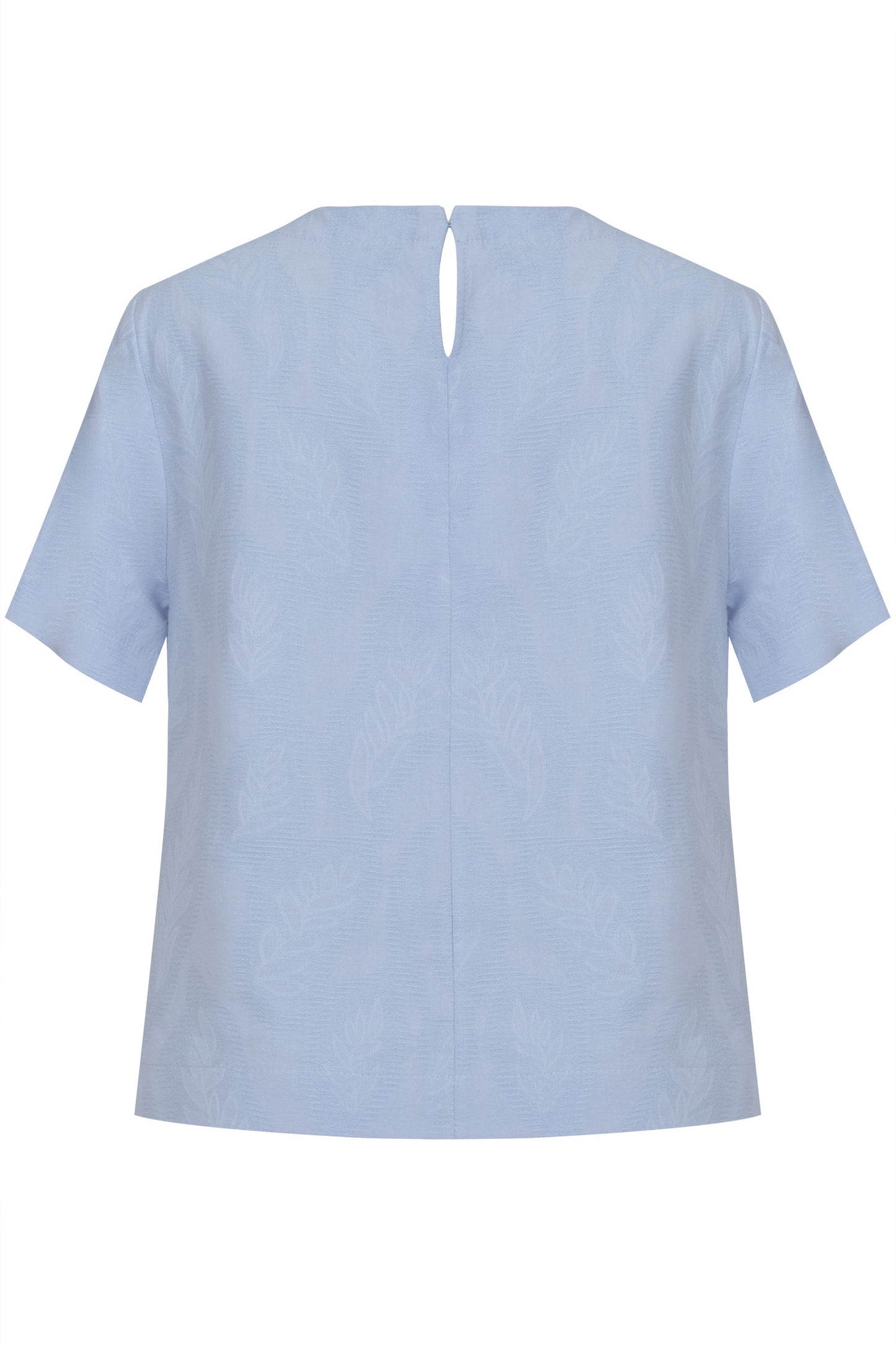Blusa Viscolinho Jacquard Azul