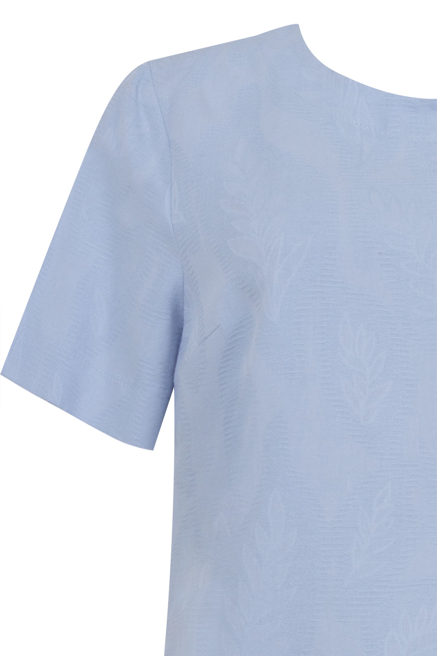 Blusa Viscolinho Jacquard Azul