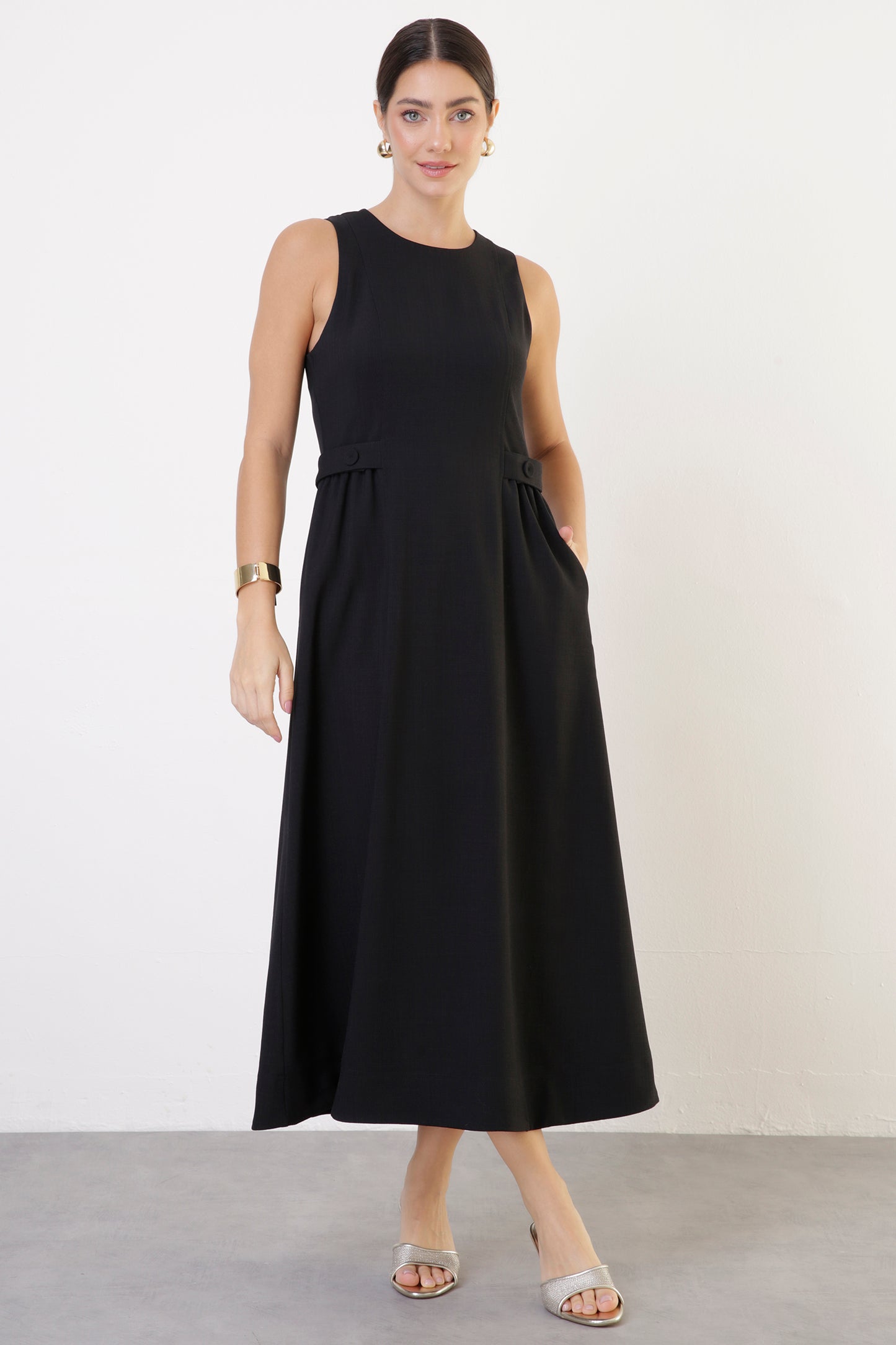 Vestido Viscose Texturizado Martingale