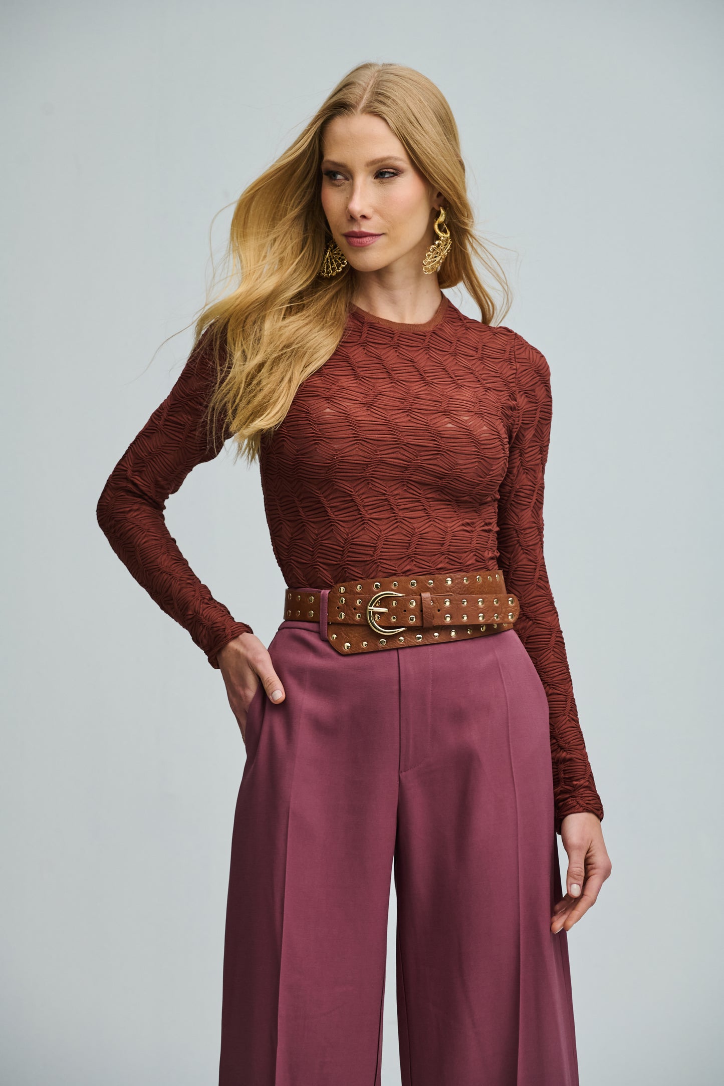 Blusa Ingrid Malha Texturizada