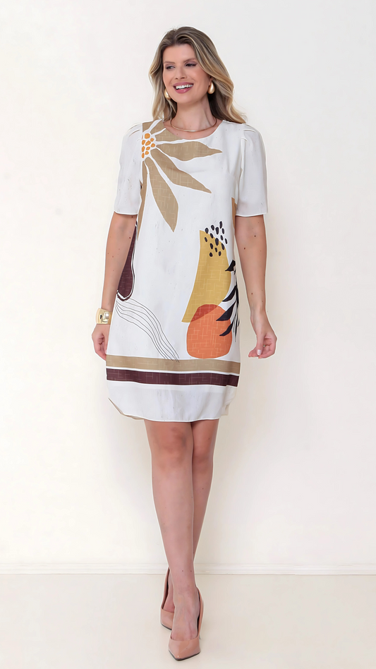 Vestido Curto Estampa Exclusiva Yumarimel