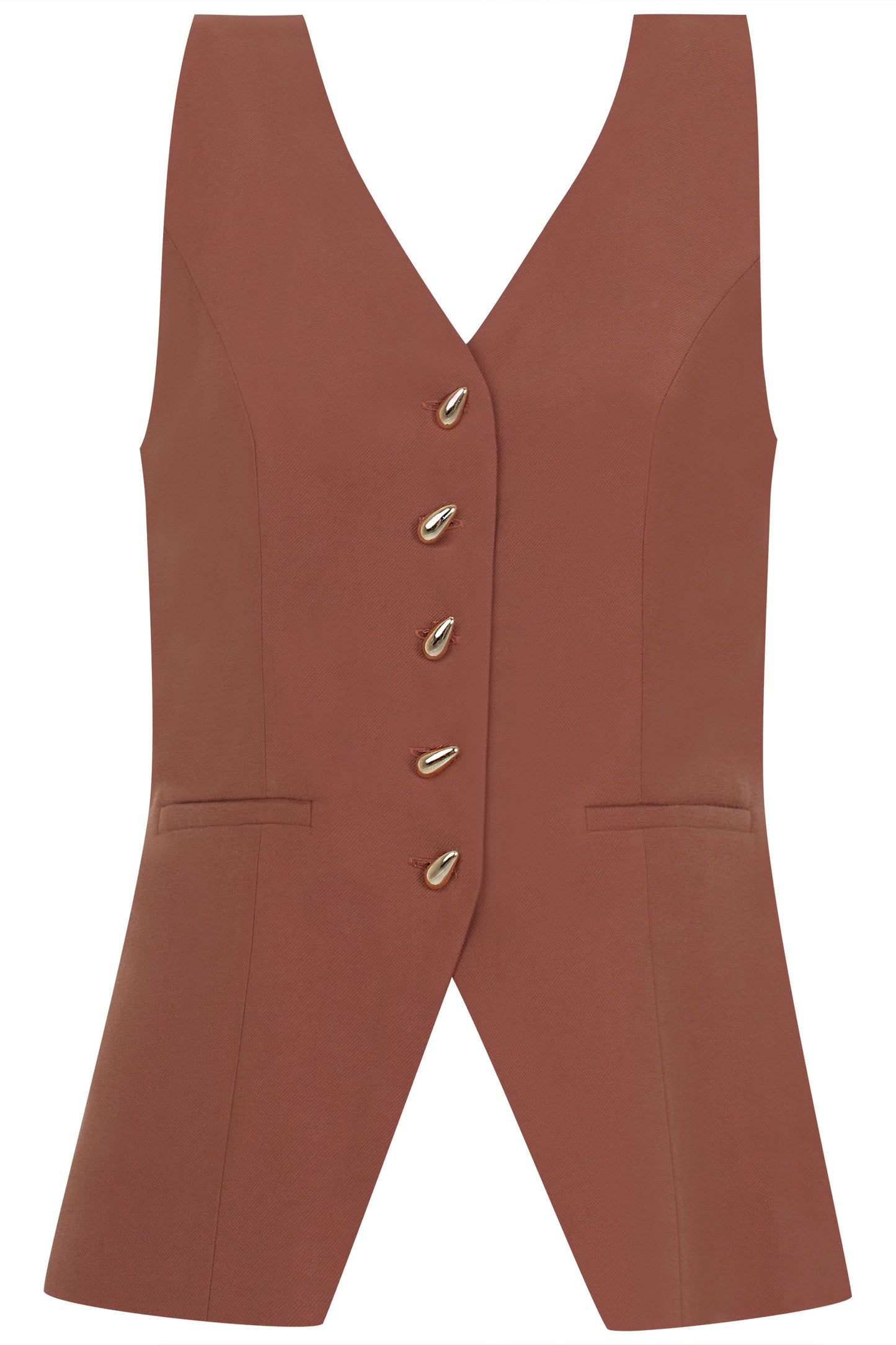 COLETE ALF.C/BOLSO ALF. DET.BOTÃO GOTA