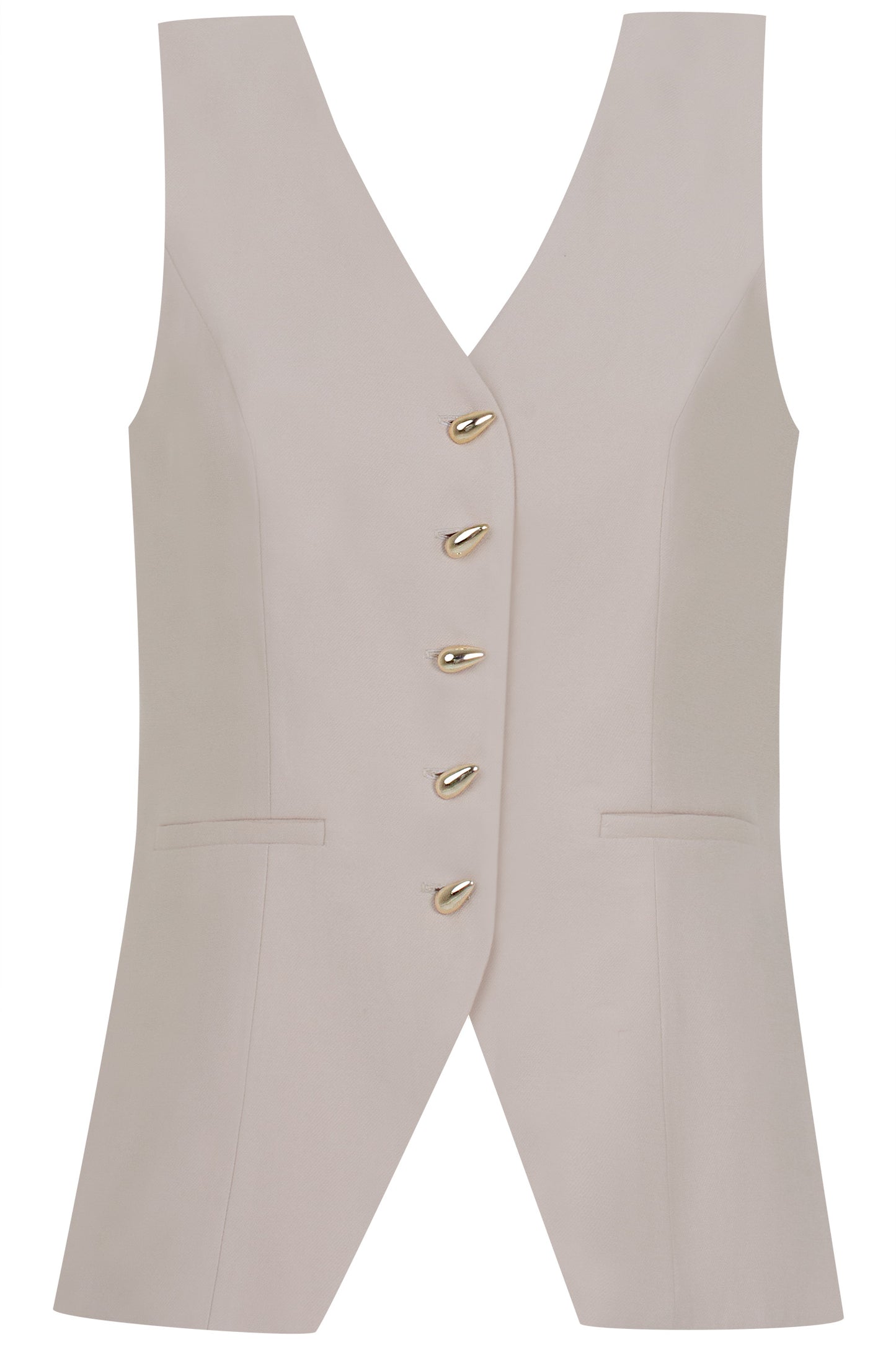 COLETE ALF.C/BOLSO ALF. DET.BOTÃO GOTA