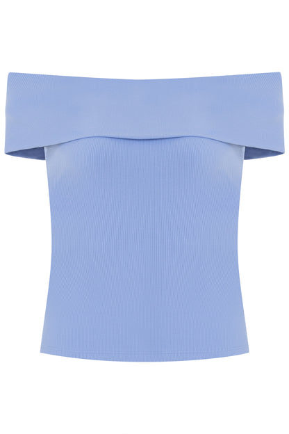 BLUSA MALHA RIB OMBRO A OMBRO