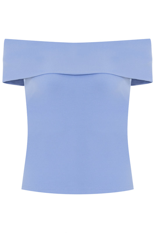 BLUSA MALHA RIB OMBRO A OMBRO