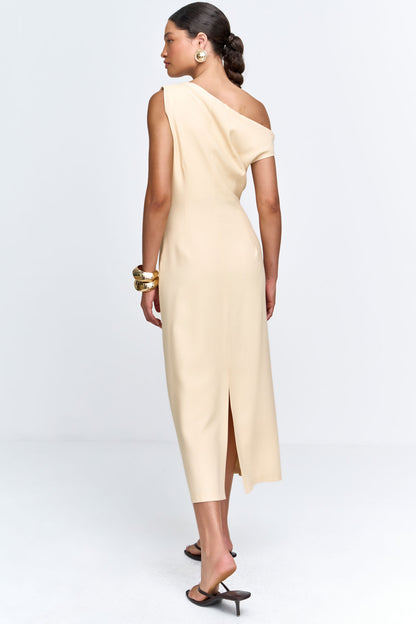 Vestido Alfaiataria Detalhe Passante Amarelo