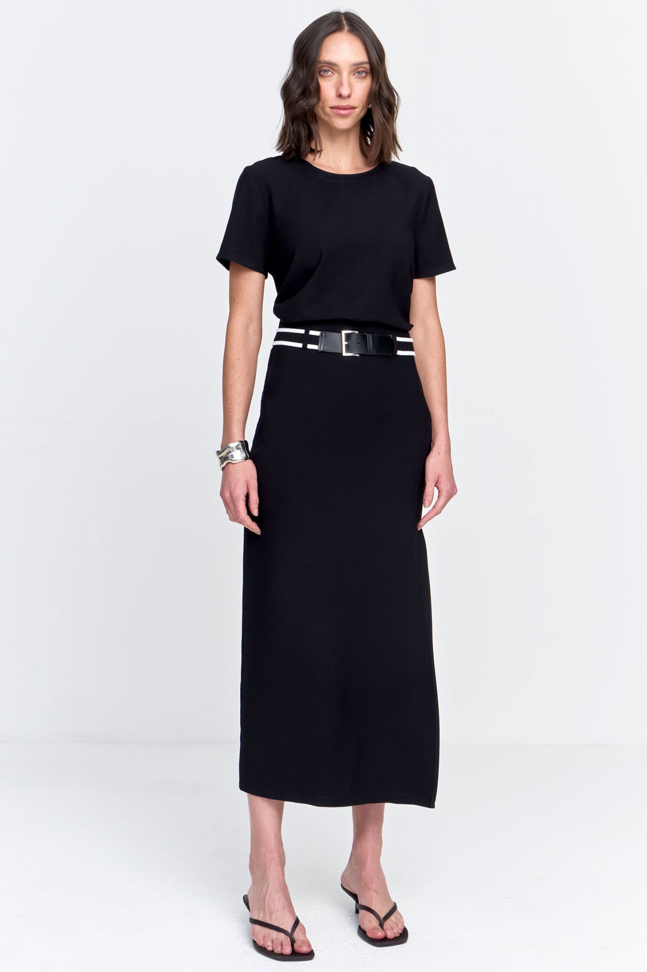 Blusa Alfaiataria Detalhe Vivo Preto
