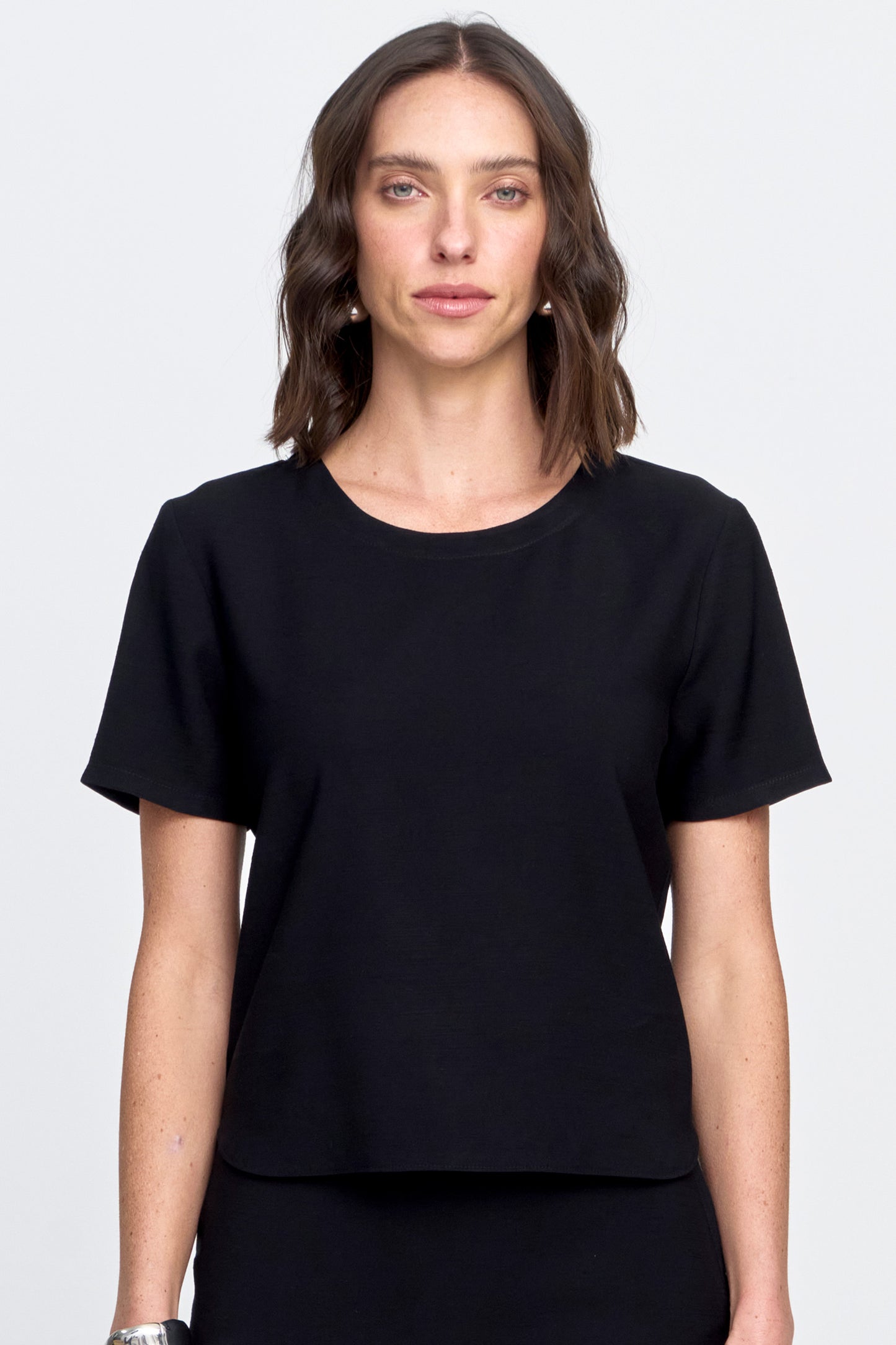 Blusa Alfaiataria Detalhe Vivo Preto