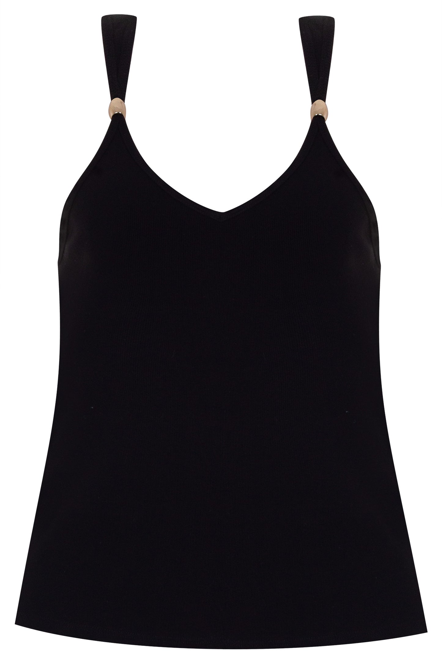 REGATA MALHA RIB C/DETALHE PONTEIRAS NA ALÇA