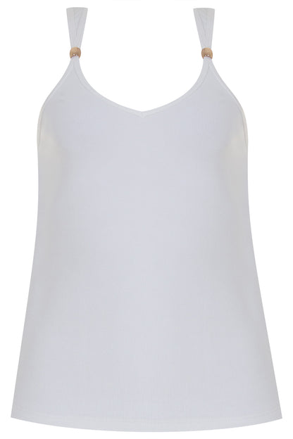 REGATA MALHA RIB C/DETALHE PONTEIRAS NA ALÇA