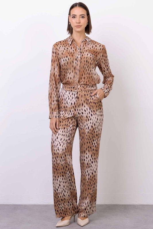Calça Viscocrepe Animal Print