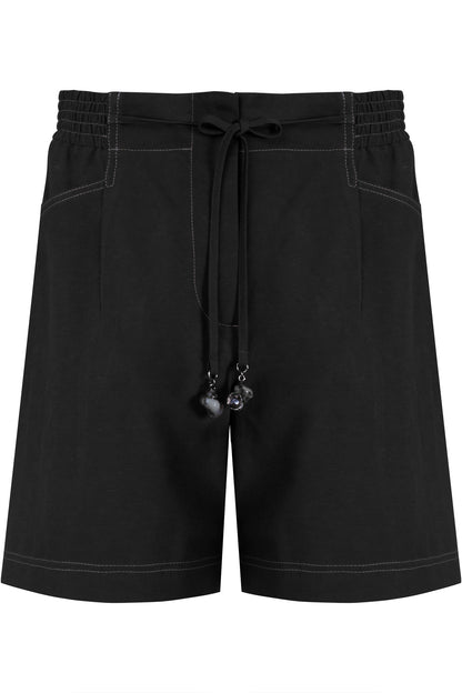 BERMUDA VISCOSE MISTA DT. PESPONTOS EM CONTRASTE