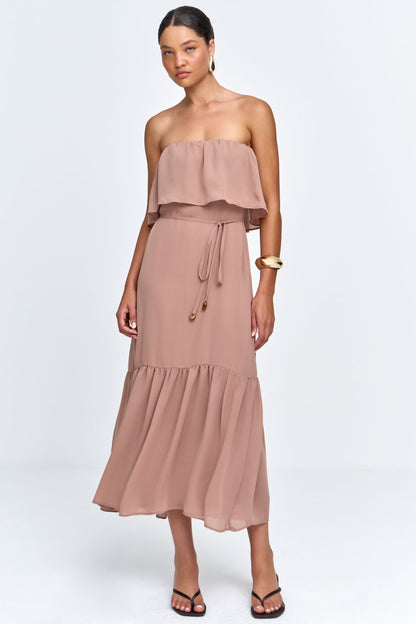 Vestido Chiffon Mocha