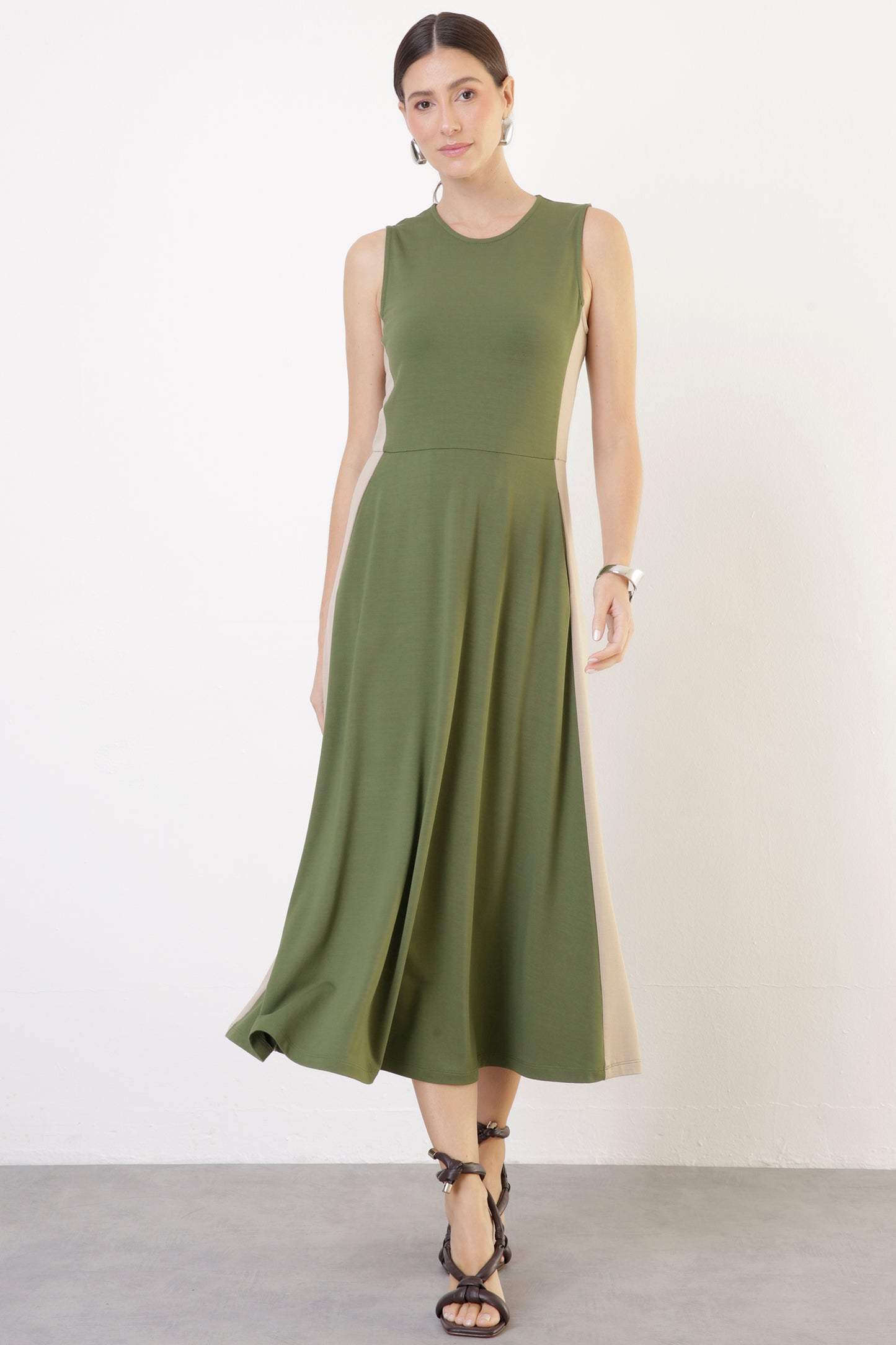 Vestido Moletom Bicolor