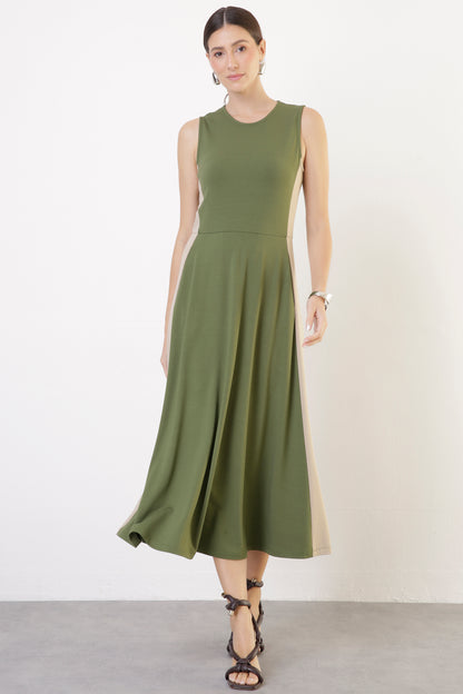 Vestido Moletom Bicolor