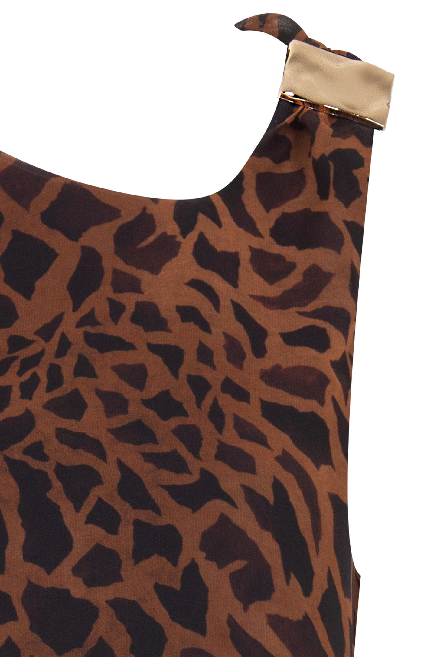 BLUSA CHIFFON ESTAMPADO PASSANTE NA ALÇA