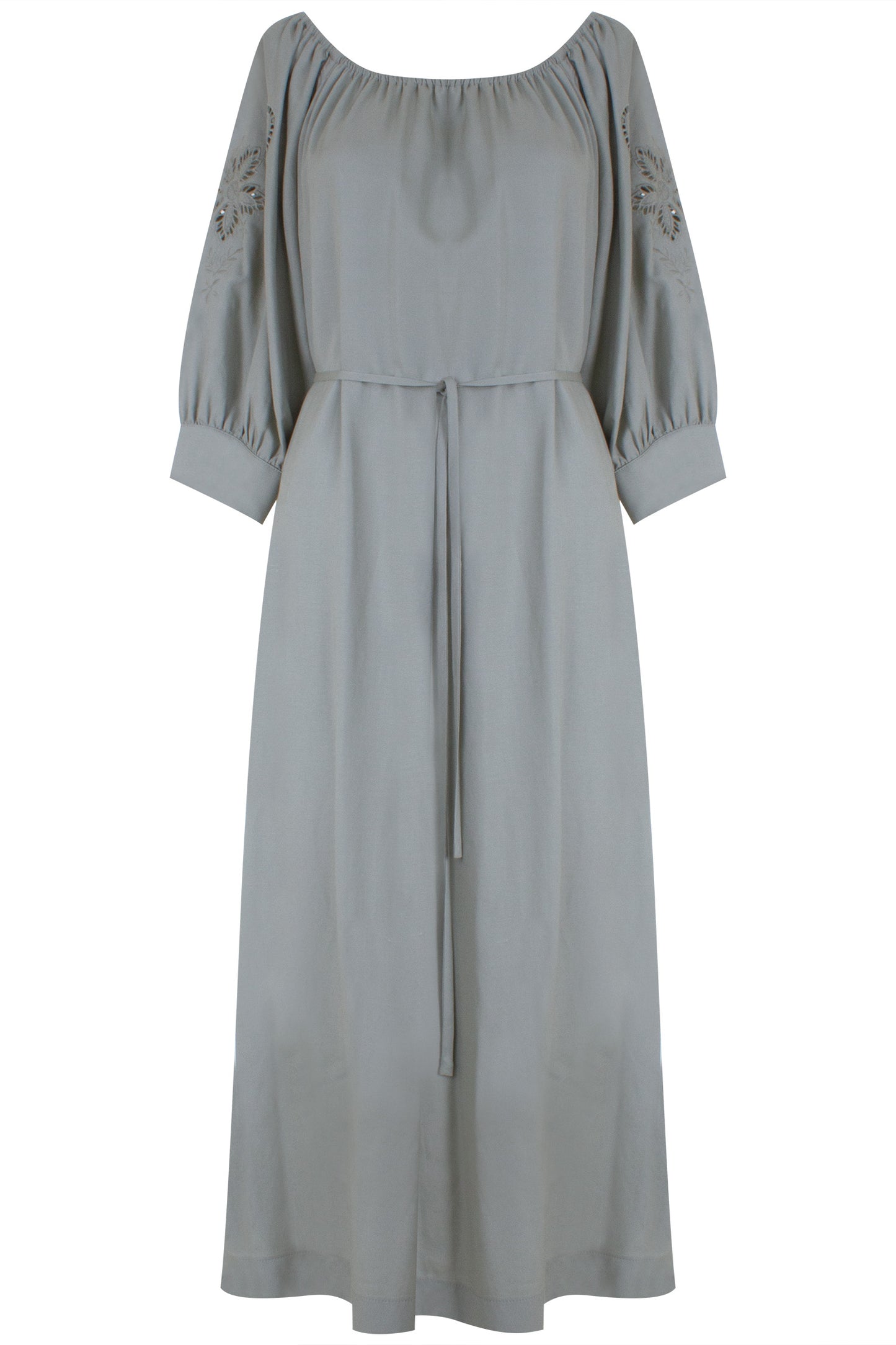 Vestido Viscolinho Bordado Verde