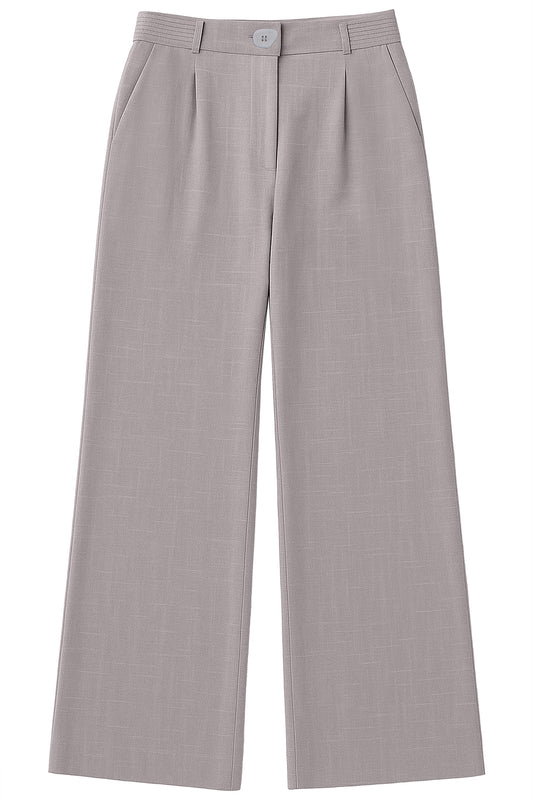 CALÇA RETA VISCOLINHO C/PREGA E BOLSOS