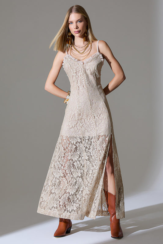Vestido de Renda Longo Analu