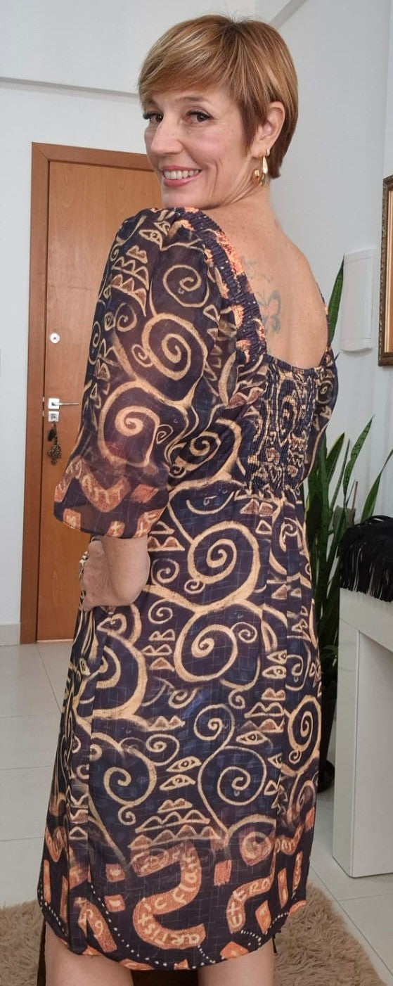 Vestido Curto Estampa Exclusiva Yumarimel