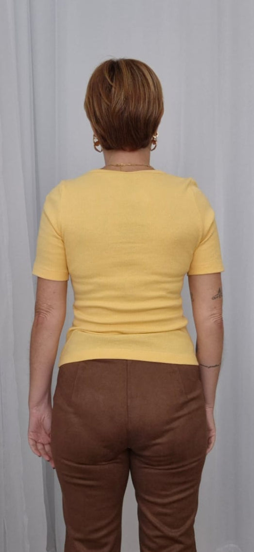Blusa Malha Decote Quadrado Valentina