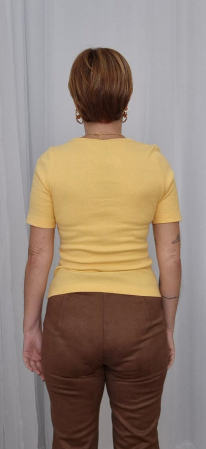 Blusa Malha Decote Quadrado Valentina