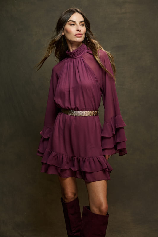 Vestido Cintia com babados