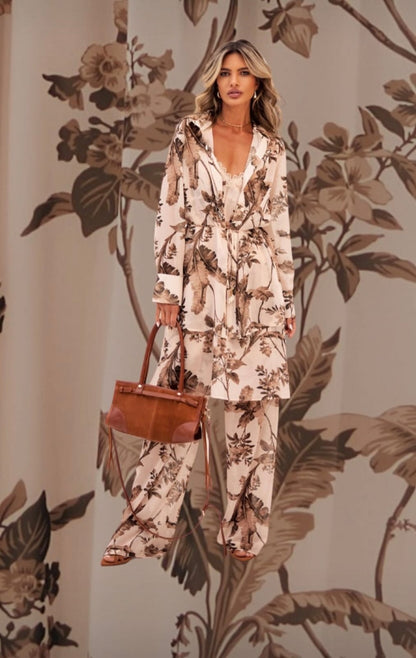 BLUSA ESTHER CHIFFON FOLHAGEM