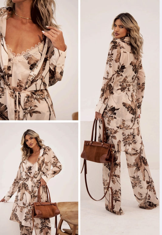 BLUSA ESTHER CHIFFON FOLHAGEM