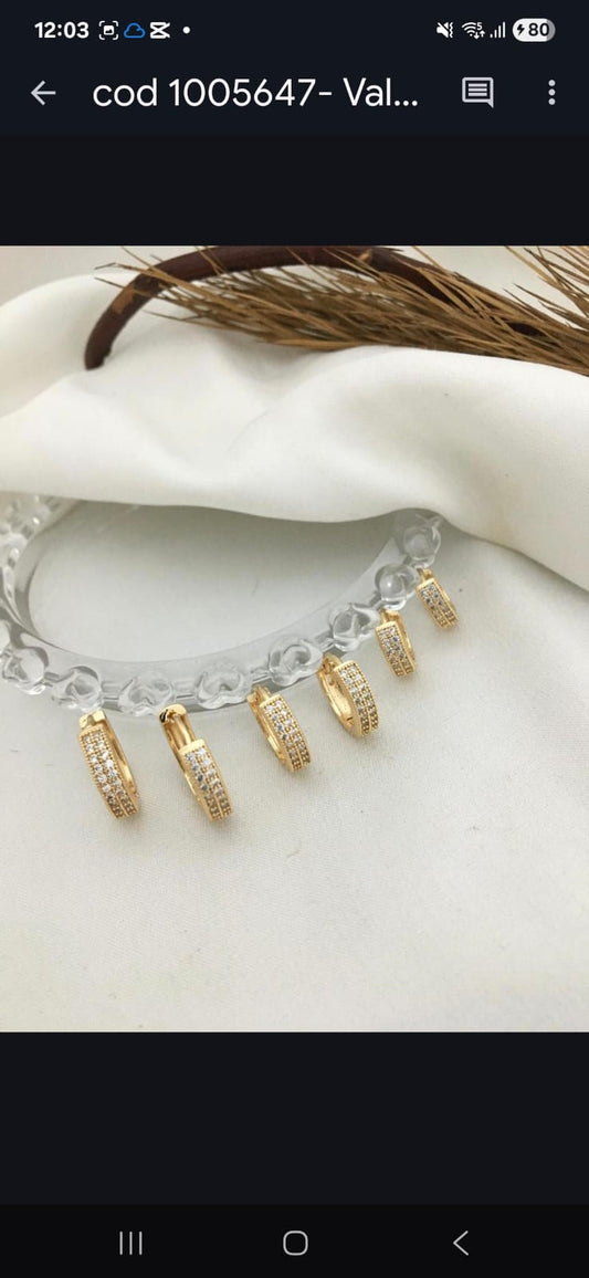 kit Argolinhas de Zirconia
