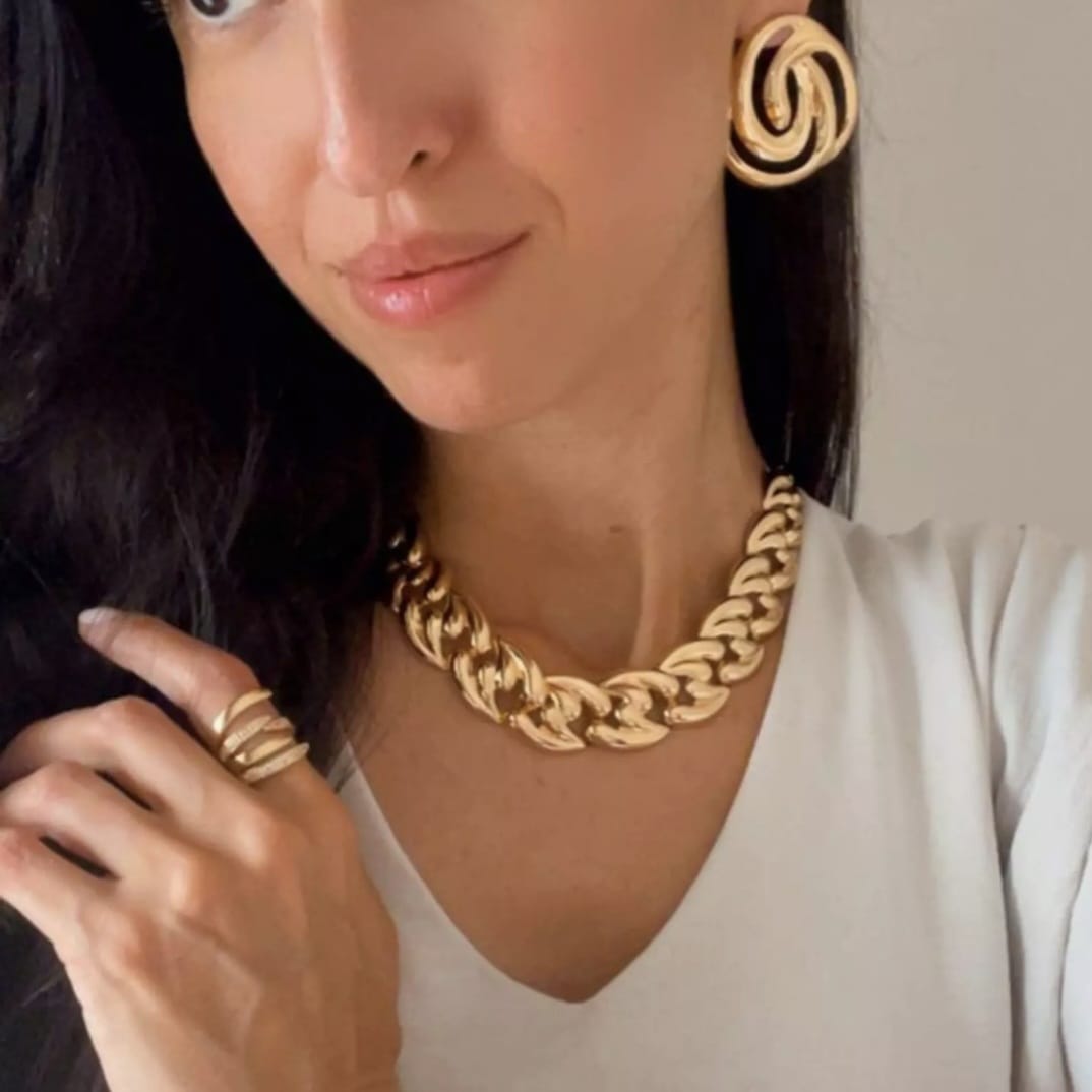 Brinco Ondas Dourado