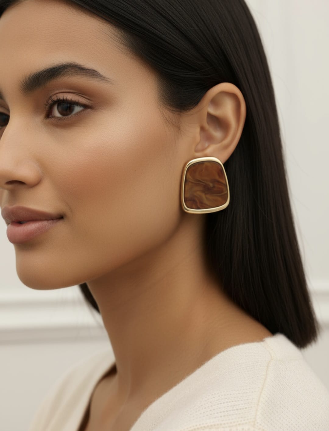 Brinco placa  marmorizada