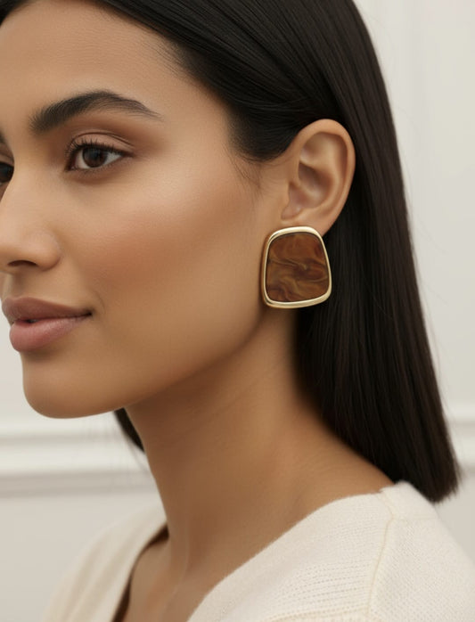 Brinco placa  marmorizada