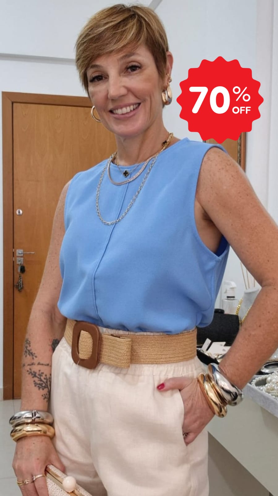 REGATA DECOTE REDONDO COM PRESPONTO